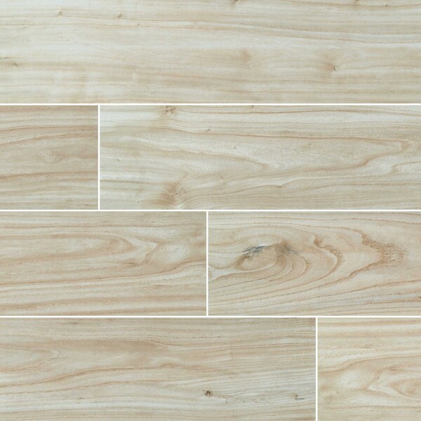 Catalina Maple 8 In. X 48 In. Polished Porcelain Floor And Wall Tile, 5PK